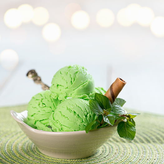 Vegan wheatgrass-pineapple ice cream